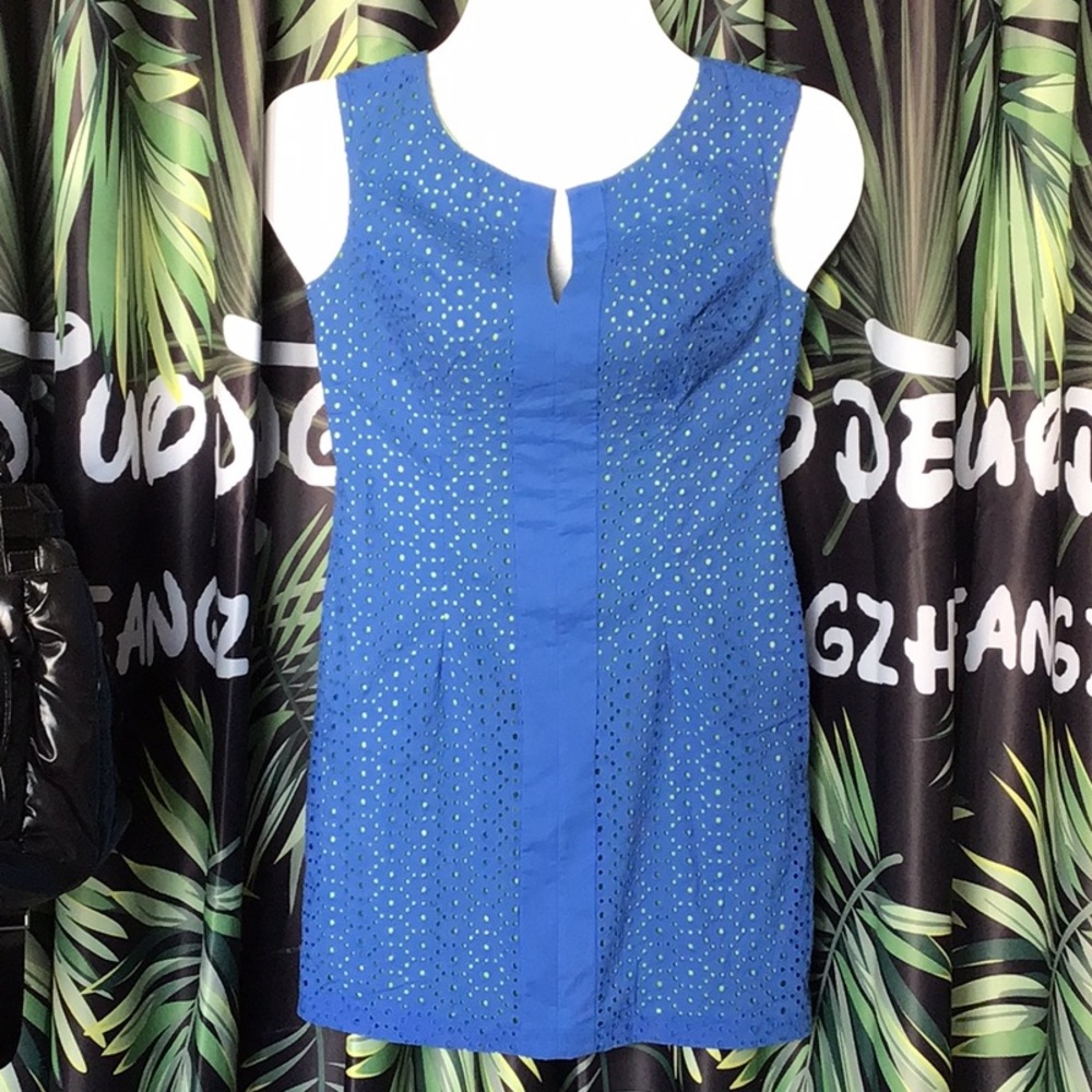 Donna Ricco Blue Sleeveless Dress